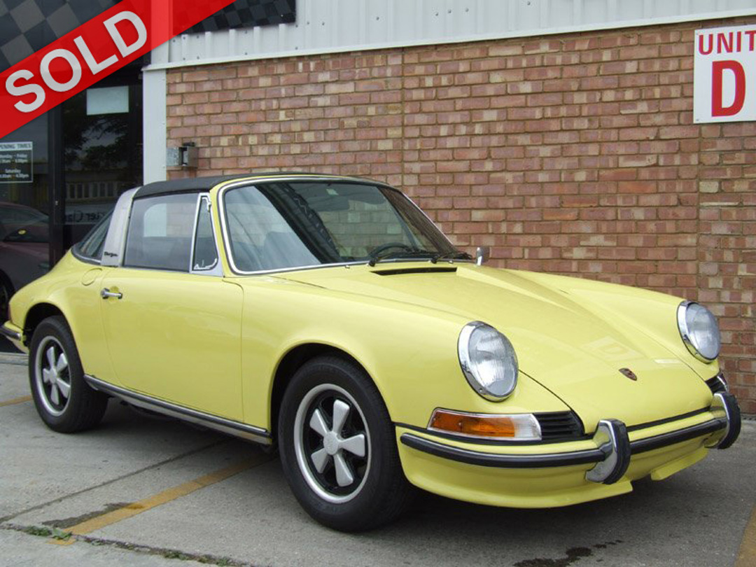 Porsche 911T 1972 Targa 2.4L Engine Manual Gearbox LHD Light Yellow