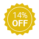 Quattordici percento di sconto Quattordici percento di sconto