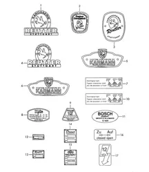 Insigne / Autocollant 356, 356A 1950-1959