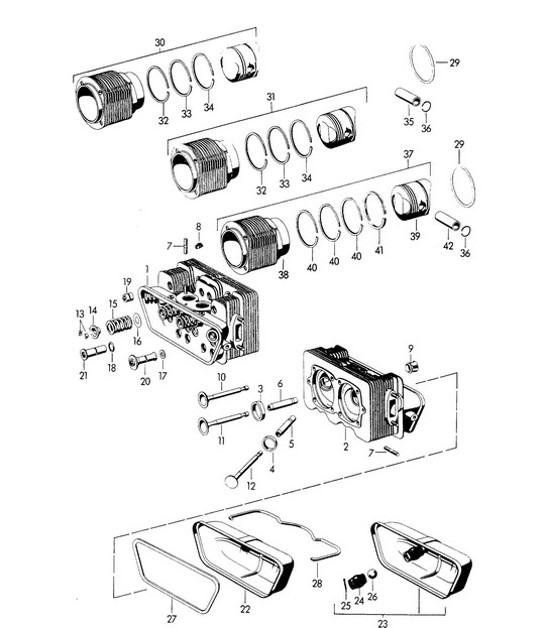 Diagram 103-005 Porsche 996 C4 3.4L 1997-08/01 Engine