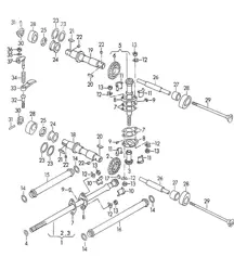 Control de válvulas (modelo: CARRERA 1600 GS/GT) 356, 356A 1950-1959
