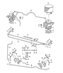 Carburettor / SOLEX 32PBJ / SOLEX 40PJCB / And Fuel supply line / Fuel pump 356 1950-55