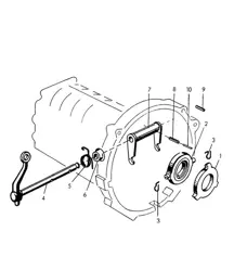 Débrayage pour Tunnel (Modèles : 1300/S, 1600/S, CARRERA, 1500 GS/GT) 356, 356A 1950-1959