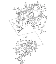 Caja de transmisión con suspensión de transmisión (modelo: 356 A/540.1, CARRERA, 1500 GS/GT) 356A 1955-59