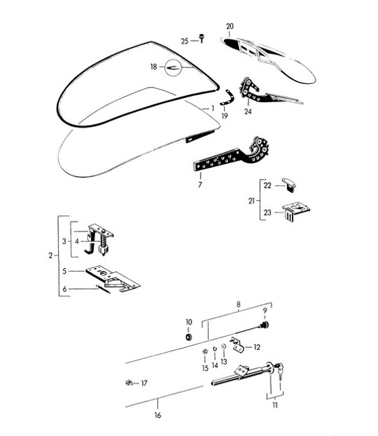 Diagram 803-000 Porsche 991 Turbo Cabriolet 3.8L (540 Bhp) Carrozzeria