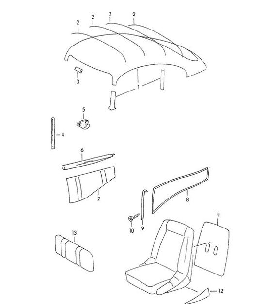 Diagram 807-005 Porsche 996 C4S 3.6L 09/01-2005 Carrocería