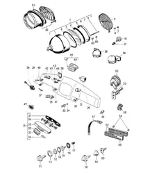 Koplamp / Verlichting en schakelaar 356 1950-1955