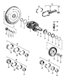 Albero motore (Modello: 1600-SC) 356B / 356C 1960-1965 Albero motore (Modello: 1600-SC) 356B / 356C 1960-1965
