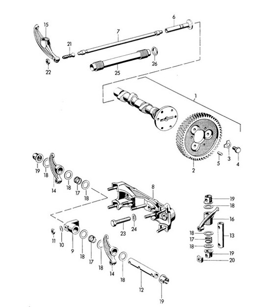 Diagram 103-010 Porsche Cayenne S/GTS 4.8L 2007>> Motore