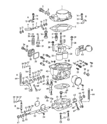 Single parts for Carburettor PALLAS - ZENITH 32 NDIX (Model: 1600 /S/C)  356B / 356C 1960-1965