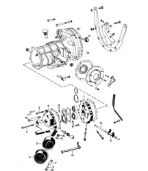 Transmissiedeksel / Tussenplaat 356B / 356C 1960-1965
