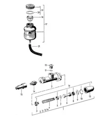 制动主缸/制动液储液罐 356C 1960-1965