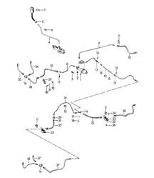 Conduites de frein (Modèle : 356 B/C CARRERA 2000) 356B / 356C >> 1963