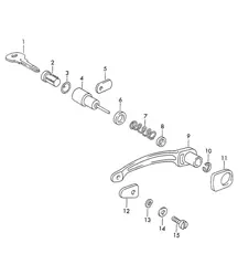Outer door handle / and Single parts 356B / 356C 1960-1965