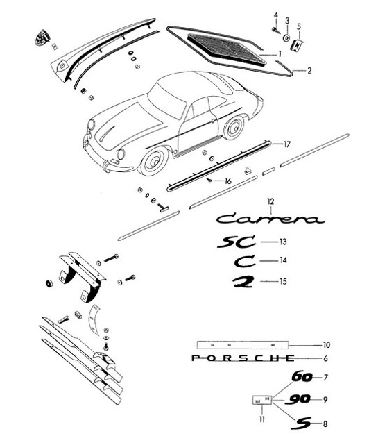 Diagram 810-005 Porsche 991 (911) MK2 2016-2019 Body