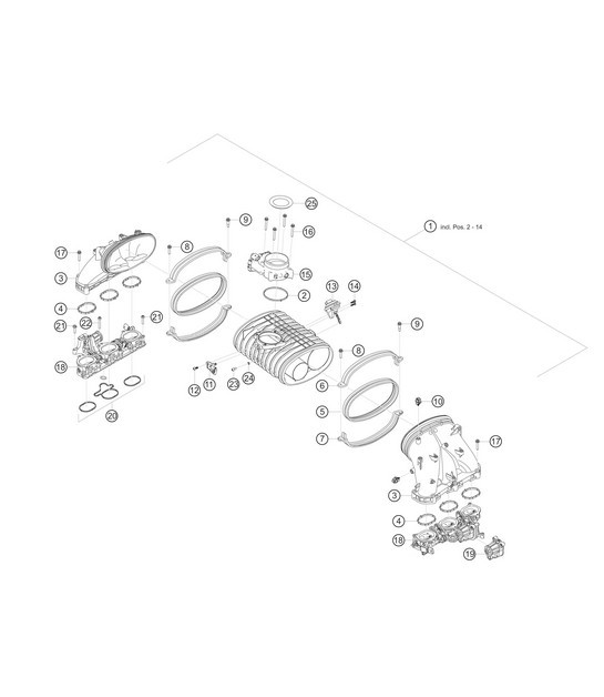 Diagram 1.1-20 Porsche Cayenne Turbo 4.5L 2003>> Engine