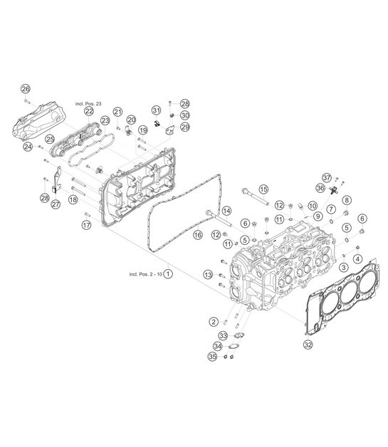 Diagram 1.1-05 Porsche Cayman 718C (982C) 2017>> Engine