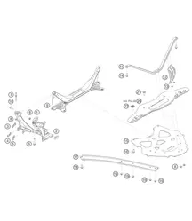 Rear axle side-carrier 718 Cayman GT4 RS Clubsport 2020-2024