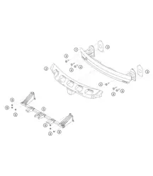 Bumperbalk voor 718 Cayman GT4 RS Clubsport 2020-2024