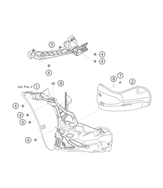 Diagram 8.8-16 Porsche Cayenne 3.2L V6 2003>> Body