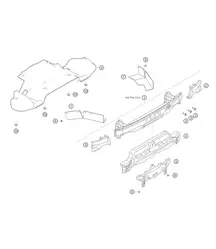 Poutre de pare-chocs arrière 718 Cayman GT4 RS Clubsport 2020-2024