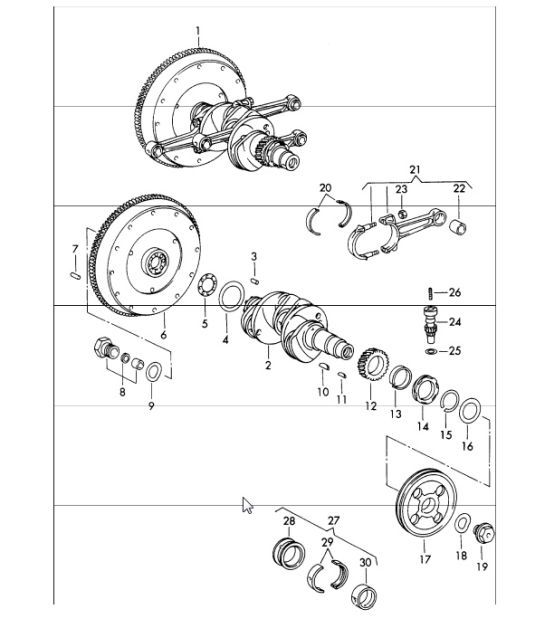 Diagram 102-05 Porsche Cayenne Turbo 4.5L 2003>> Engine