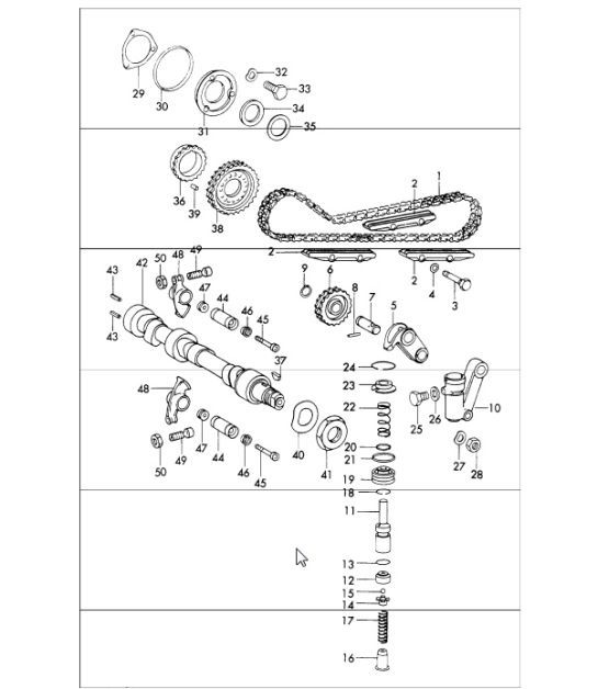 Diagram 103-15 Porsche Cayman S 3.4L 987C 2005-08 Engine