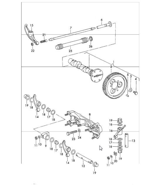 Diagram 103-30 Porsche Cayman 2.7L 987C 2006-08 Engine