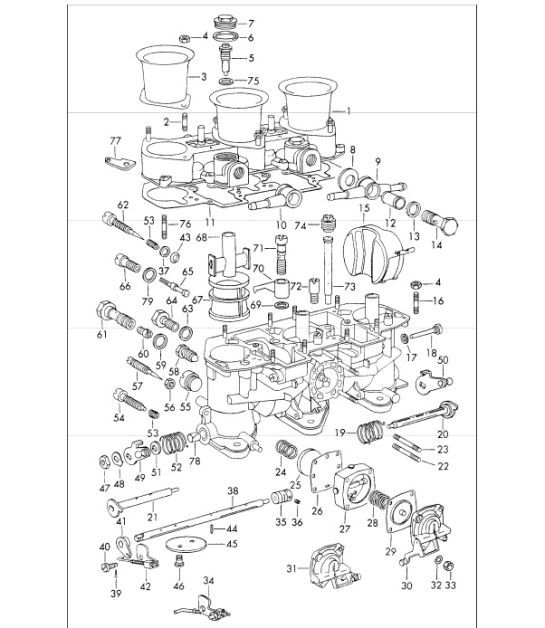 Diagram 107-05 Porsche Cayman S 3.4L 987C 2005-08 Engine