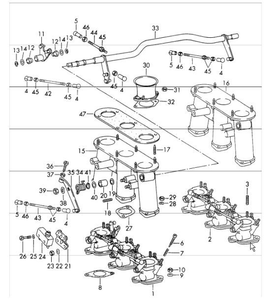 Diagram 107-25 Porsche 卡宴 E-Hybrid V6 3.0 升 V6 340 马力 