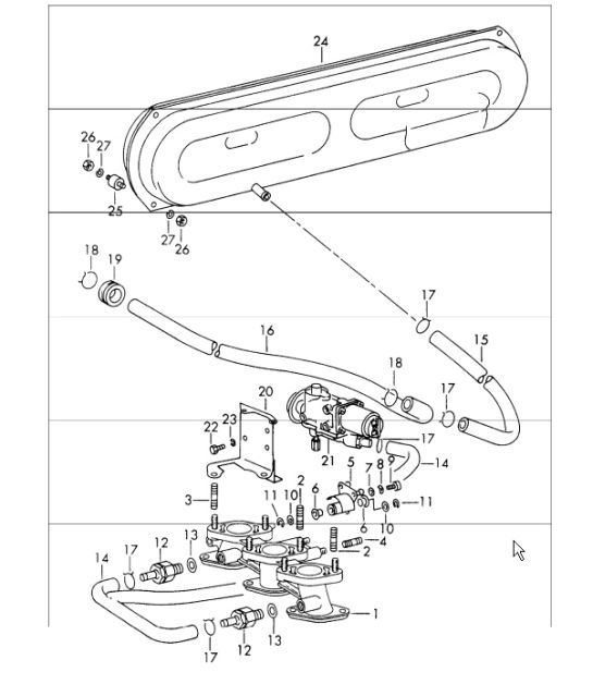 Diagram 107-30 Porsche Cayenne Turbo S E-Hybrid V8 4.0L 550Hp 