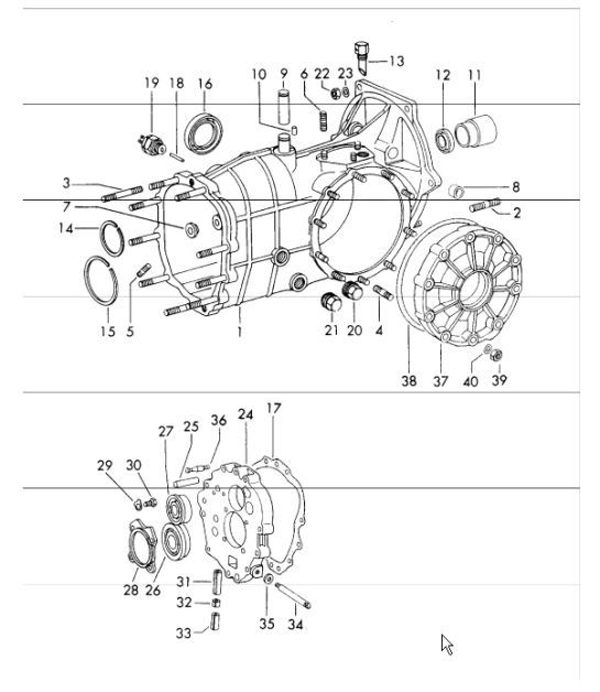 Diagram 307-00 Porsche 911 & 912 (1965-1989) Transmission