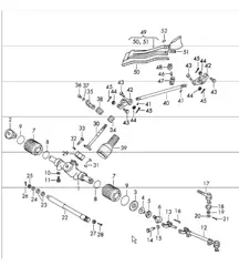 steering gear steering linkage 911 upto 1968