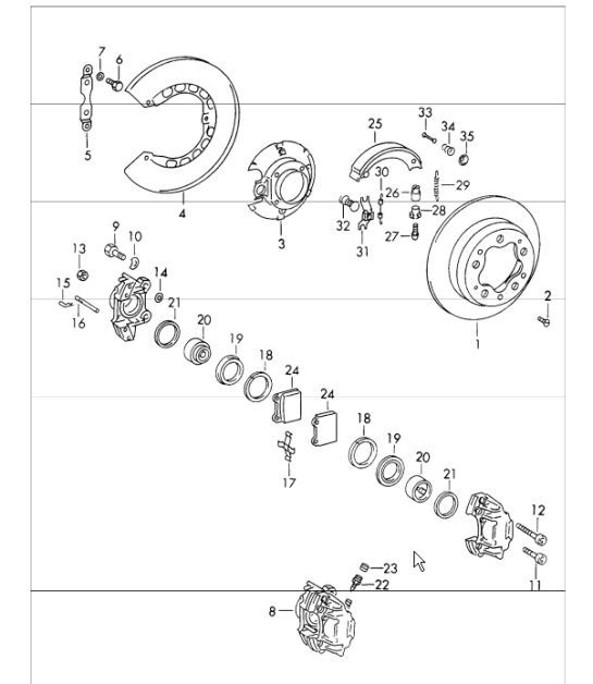 Diagram 603-05 Porsche Macan Turbo 3.6L V6 400Bhp Wheels, Brakes