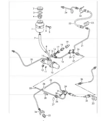 brake fluid reservoir and brake master cylinder 911 UPTO 1967