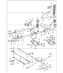 pédales pour voitures à conduite à droite avec transmission manuelle 911 1965-69