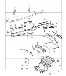 frame centre rear 911 1965-69