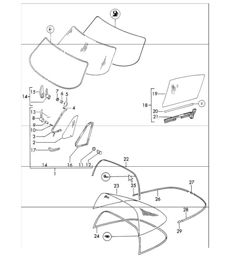 window glazing 911 TARGA 1965-69 window glazing 911 TARGA 1965-69