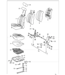 front seat 911 1969 onwards