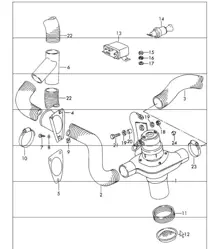 blower for Left-Hand Drive cars for 911 S, 911 /TU/L and 912 (USA) UPTO 1968