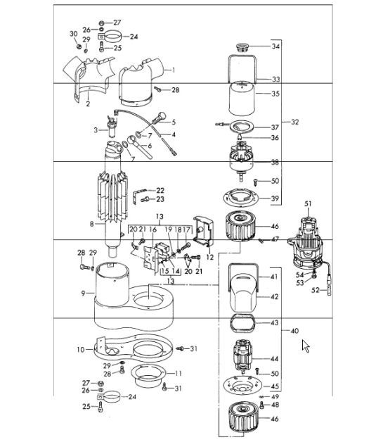 Diagram 813-25 Porsche 911/912 (1965-1989) Karosserie