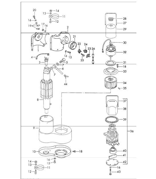 Diagram 813-35 Porsche 911/912 (1965-1989) Karosserie