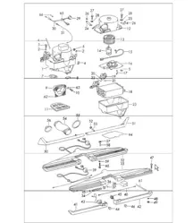 evaporator housing, air conditioner - complete with air duct - for 911 E/S/T 1969 onwards