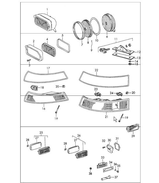 Diagram 905-10 Porsche 996 GT2 2001-05 Electrical equipment