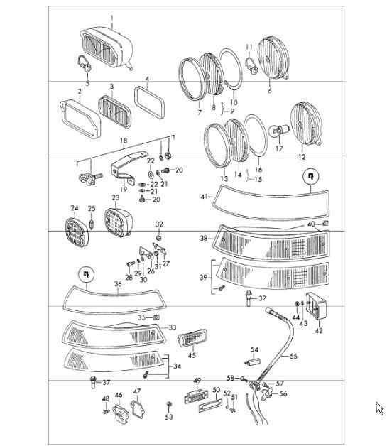 Diagram 905-15 Porsche Cayenne S/GTS 4.8L 2007>> Materiale elettrico