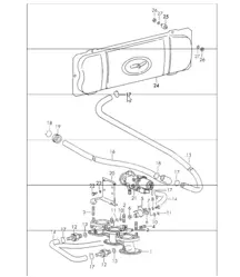 Vacuum system for clutch release for 911 T-V:SPM 1972 ONWARDS
