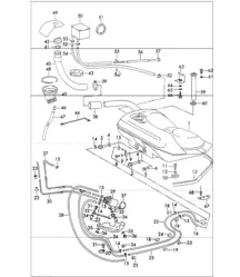 Fuel system lines with fuel pump rear for 911 T/E/S 1971 ONWARDS and 911 T-V / CARRERA 2.7 / 911 T-K 1972 ONAWRDS