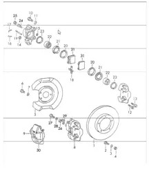 Disc brake front 911 1970-73