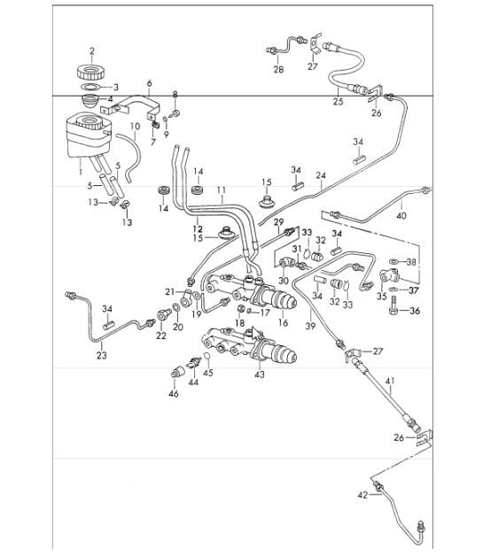 Diagram 604-00 Porsche 996 C4 3.4L 1997-08/01 Wheels, Brakes