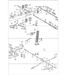 Pedals for Left-Hand Drive cars with manual transmission  911 1970-73